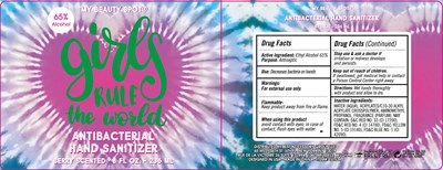 Image Description (Girls Rule The World Antibacterial Hand Sanitizer Berry Scented 30 mL 236 mL 65vv)